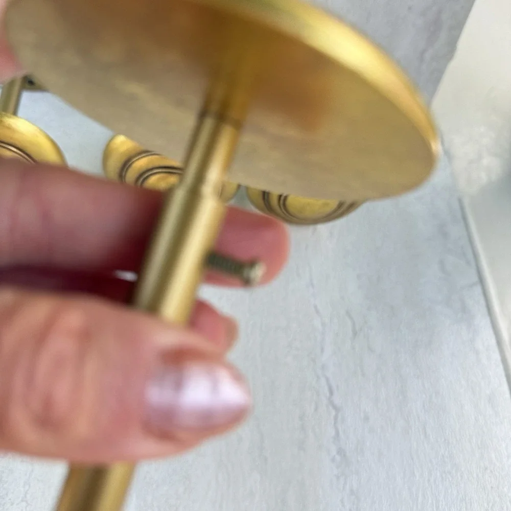 Set Of 4 Brass Tone Curtain Drapery Tiebacks 3